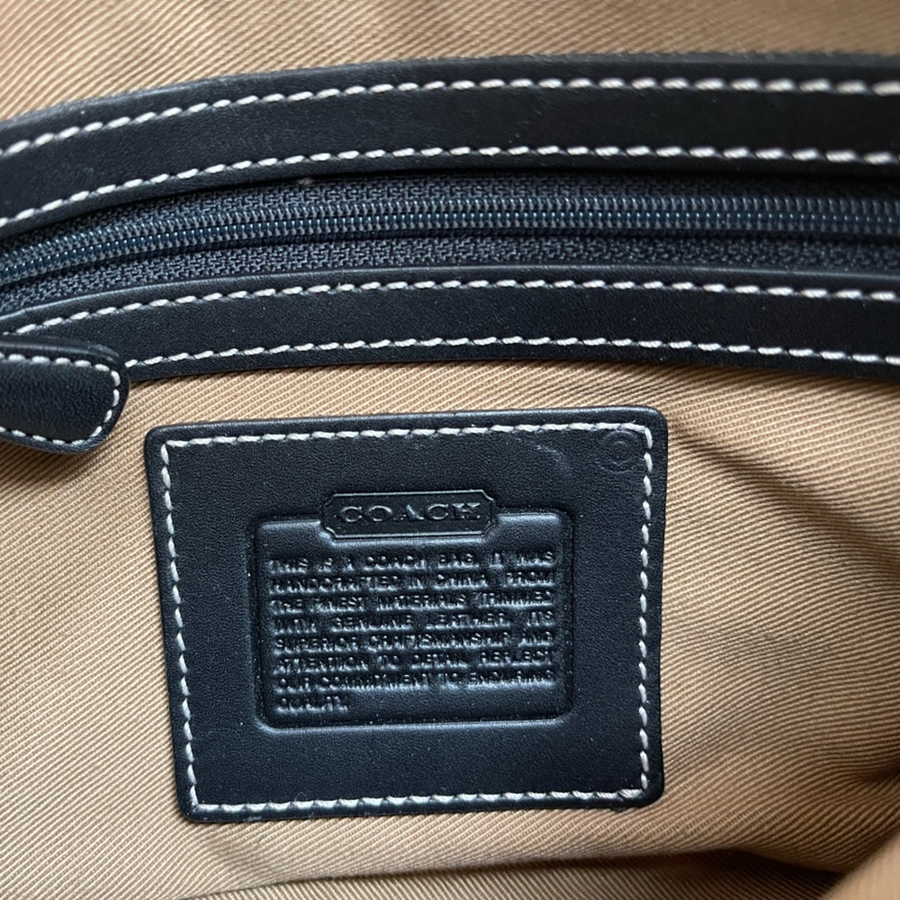 COACH Leather and Tartan Fabric Convertible Handbag Wristlet Purse Clutch NWOT - Picture 10 of 14